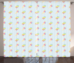 Pastel Hipster Summer Curtain