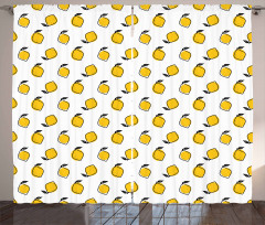 Doodle Lemons Curtain