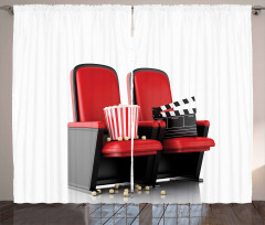 3D Theater Seats Curtain