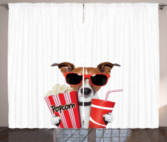 Funny Dog Snacks Curtain