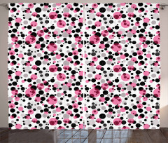 Grunge Spotty Pattern Curtain