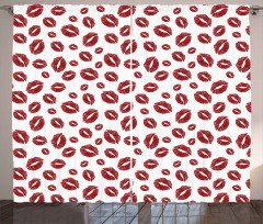 Pop Art Lipstick Stain Curtain