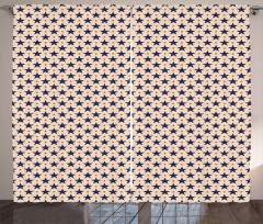 Grunge Themed Pattern Curtain