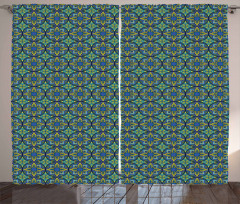 Mosaic Tiles Pattern Curtain