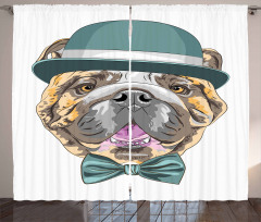 Dog in a Hat Curtain