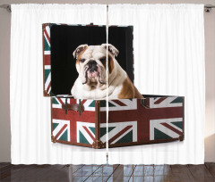 Patriotic Dog Curtain