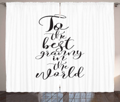 Hand Lettering Words Curtain