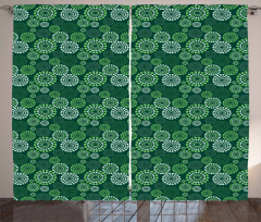 Green Dotted Pattern Curtain