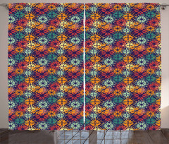 Colorful Petal Design Curtain