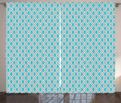 Wavy Lines Ogee Shapes Curtain