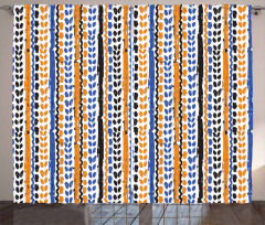 Watercolor Zigzag Lines Curtain