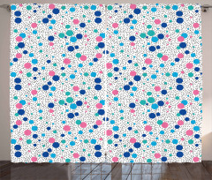 Dots Circles Girlish Curtain