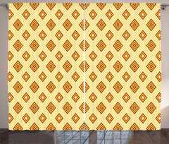 Old Fashioned Rhombus Curtain