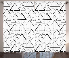 Monochrome Triangles Curtain