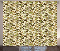 Abstract Leafy Branches Curtain