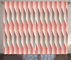 Retro Bicolor Striped Curtain