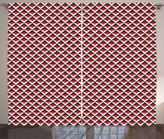 Vibrant Grid Tile Curtain