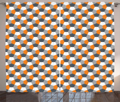 Modern Hexagonal Tile Curtain