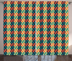 Grid Style Square Pattern Curtain