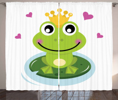 Cartoon Frog Prince Curtain
