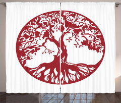 Traditional Oak Silhouette Curtain