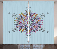 Doodle Motif Curtain