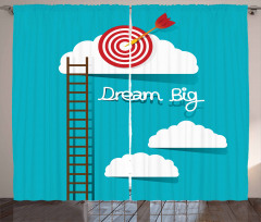 Dream Big Phrase Curtain