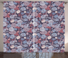 Romantic Flowers Garden Curtain