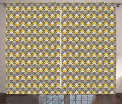 Boho Triangle Scribble Curtain