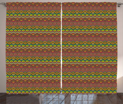 Mexican Zigzag Motif Curtain