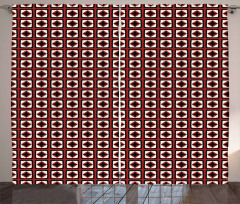 Grid Style Squares Curtain