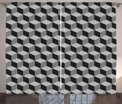 Monochrome Cube Curtain