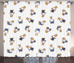 Teddy Bear Cartoon Curtain