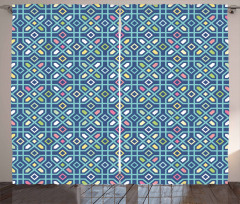 Tribal Mosaic Tiles Curtain