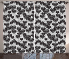 Gothic Hearts Tattoo Curtain