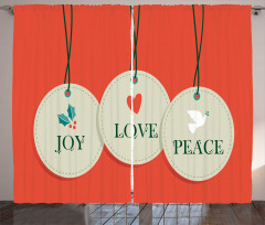 Joy Love and Peace Curtain