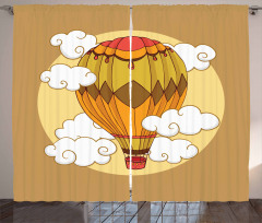 Hot Air Balloon Retro Curtain