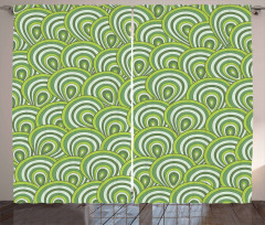 Peacock Design Circles Curtain