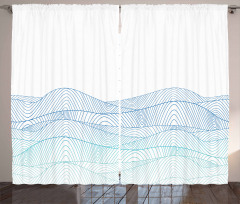 Abstract Seascape Curtain