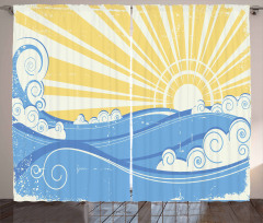 Vintage Waves with Sun Curtain