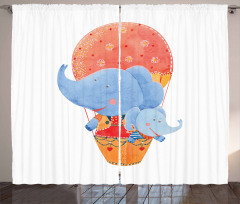 Elephant Hot Air Balloon Curtain