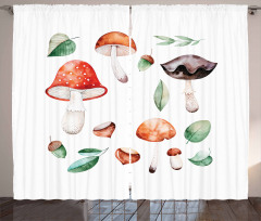 Fall Season Mushroom Curtain