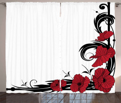 Poppy Bouquet Curtain