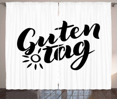 Hand Lettering Guten Tag Curtain