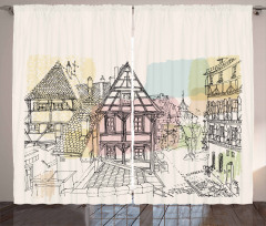 Historic Nuremberg Scene Curtain