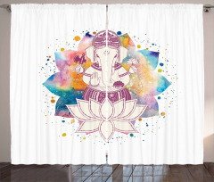Yoga Zen Theme Artwork Curtain