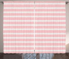 Brushstroke Stripes Pastel Curtain