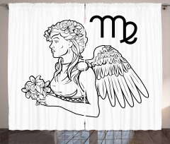 Angel with Bouquet Curtain