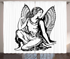 Young Angel Tattoo Curtain