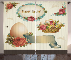 Romantic Flower Basket Curtain